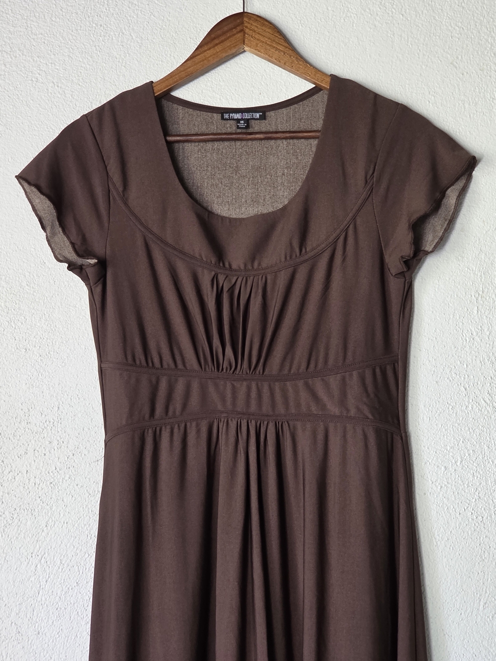 The Pyramid Collection Brown Boho Paisley Maxi Dress XS NWOT